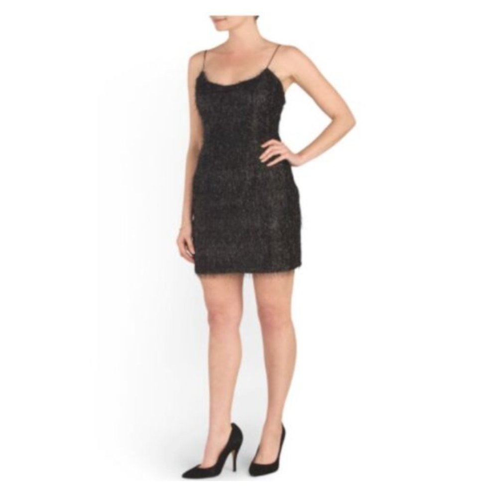 1.) NWT Aidan Maddox Spaghetti Strap Tinsel Shift Dress, Size 4, MSRP $350.00